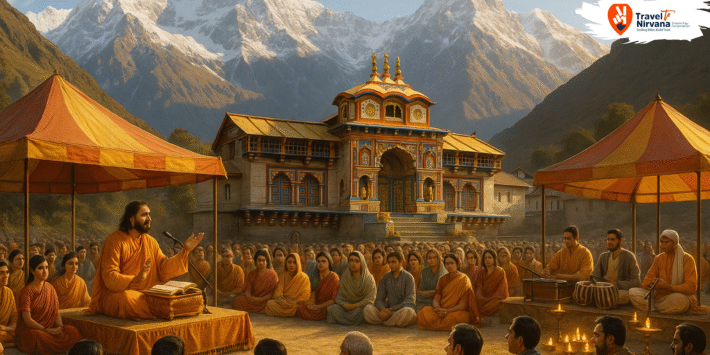 Badrinath pilgrimage route and Himalayan landscape