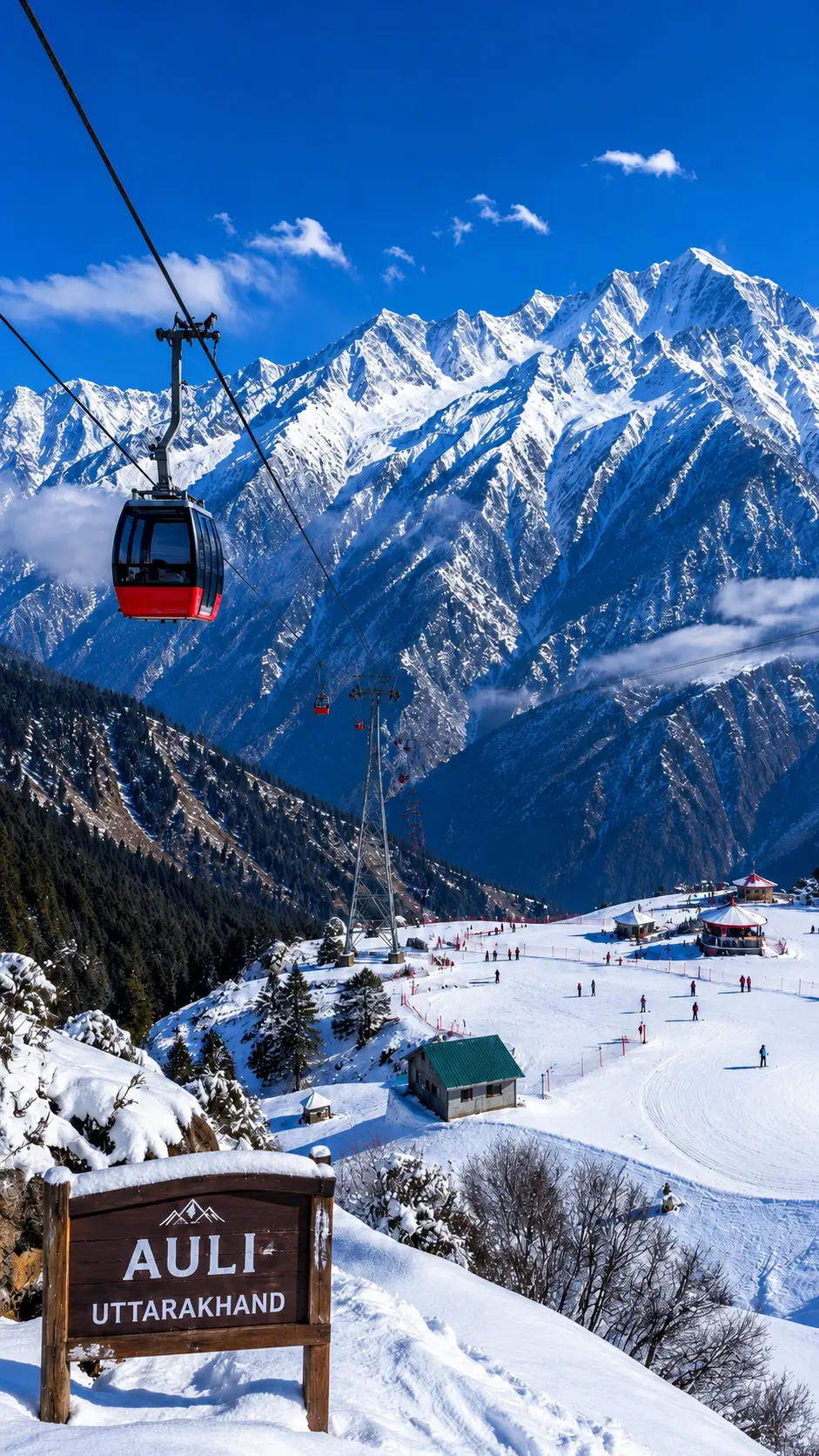 Auli Uttarakhand skiing and snow